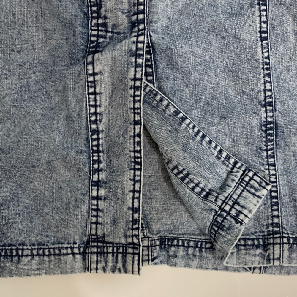 We The Free by Free People | Oversized Acid Wash Denim Button Up Top | Sz Large - Picture 10 of 10